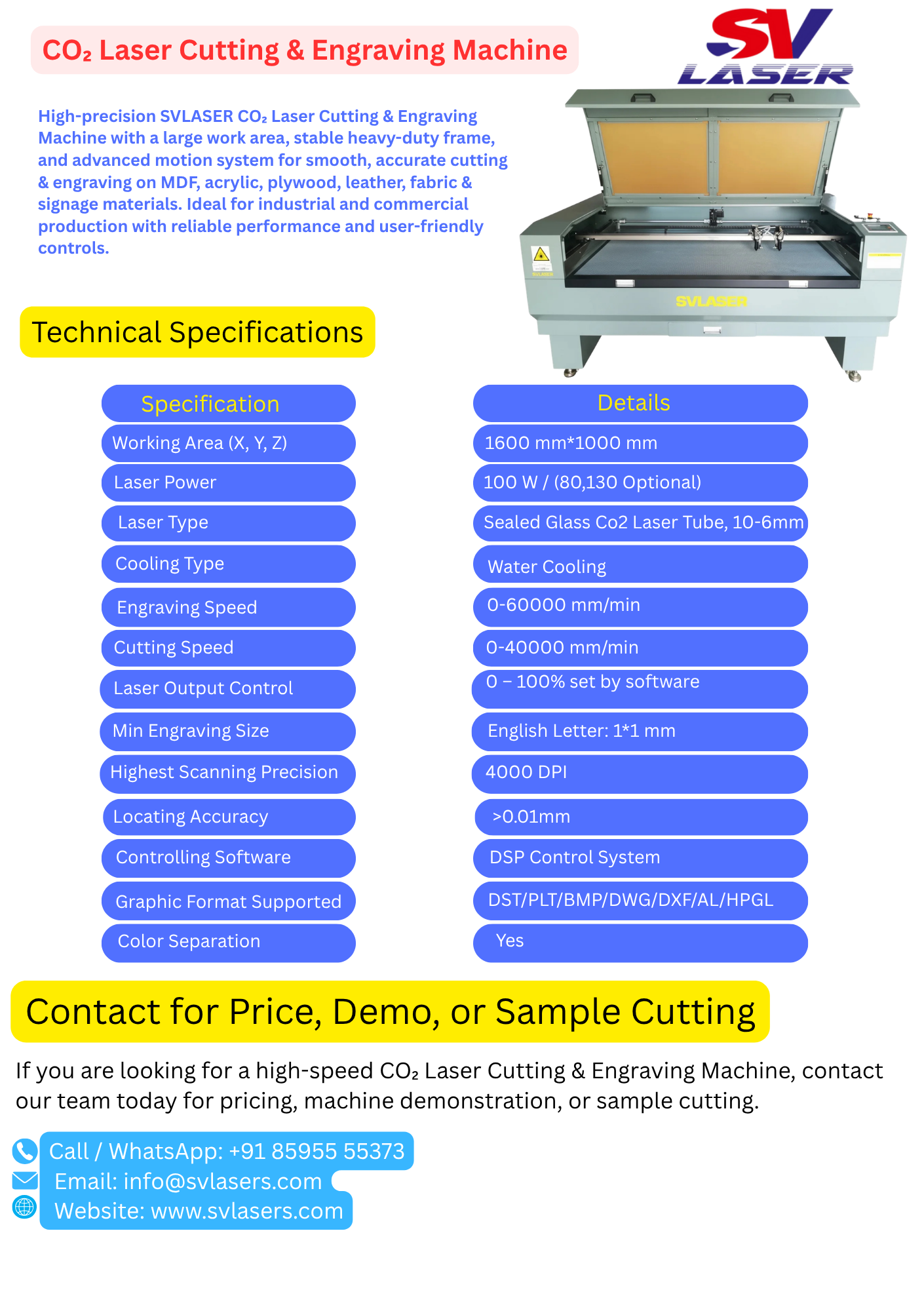 CO₂ Laser Cutting & Engraving Machine